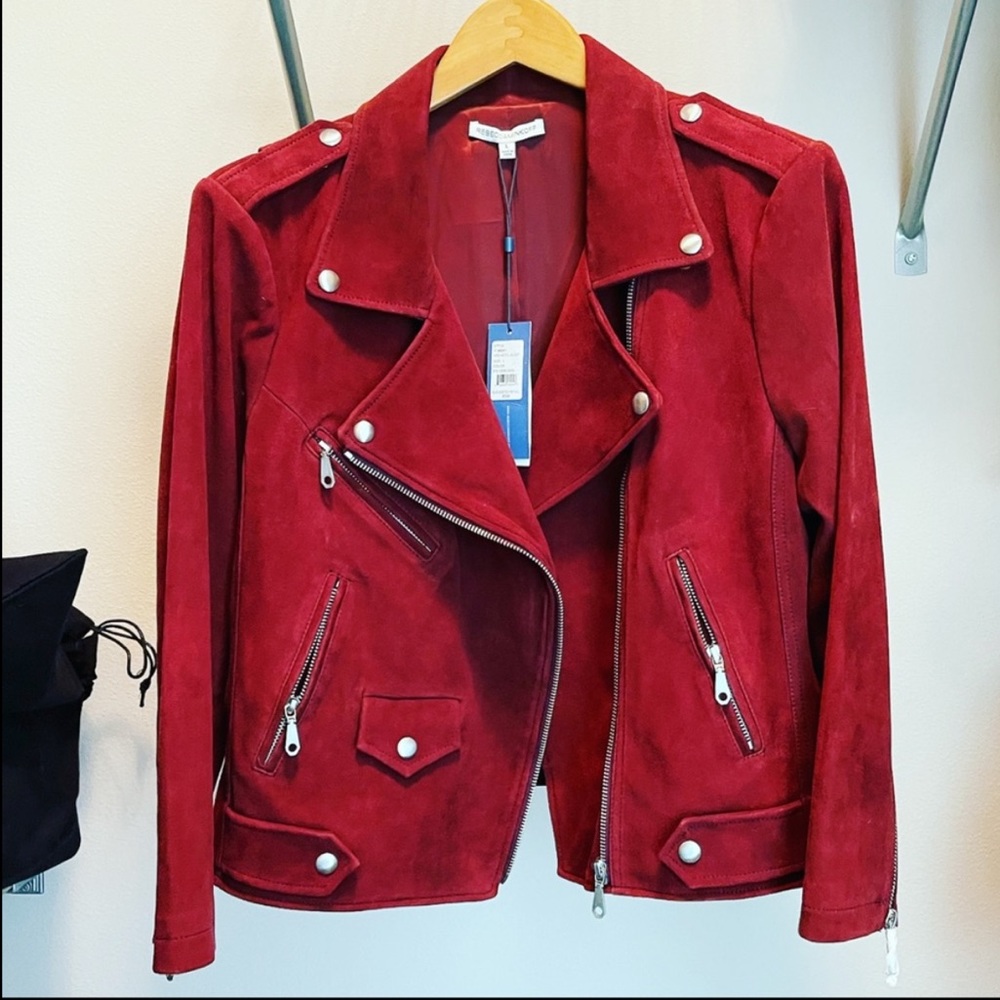 Rebecca Minkoff Suede Moto Jacket - Picture 2 of 16